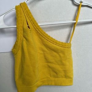 One Shoulder Crop Tank